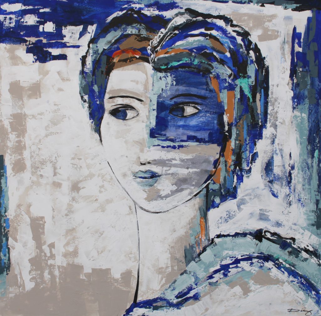 tableau figuratif contemporain "Alba" – silhouettes élégantes pour une décoration intérieure moderne